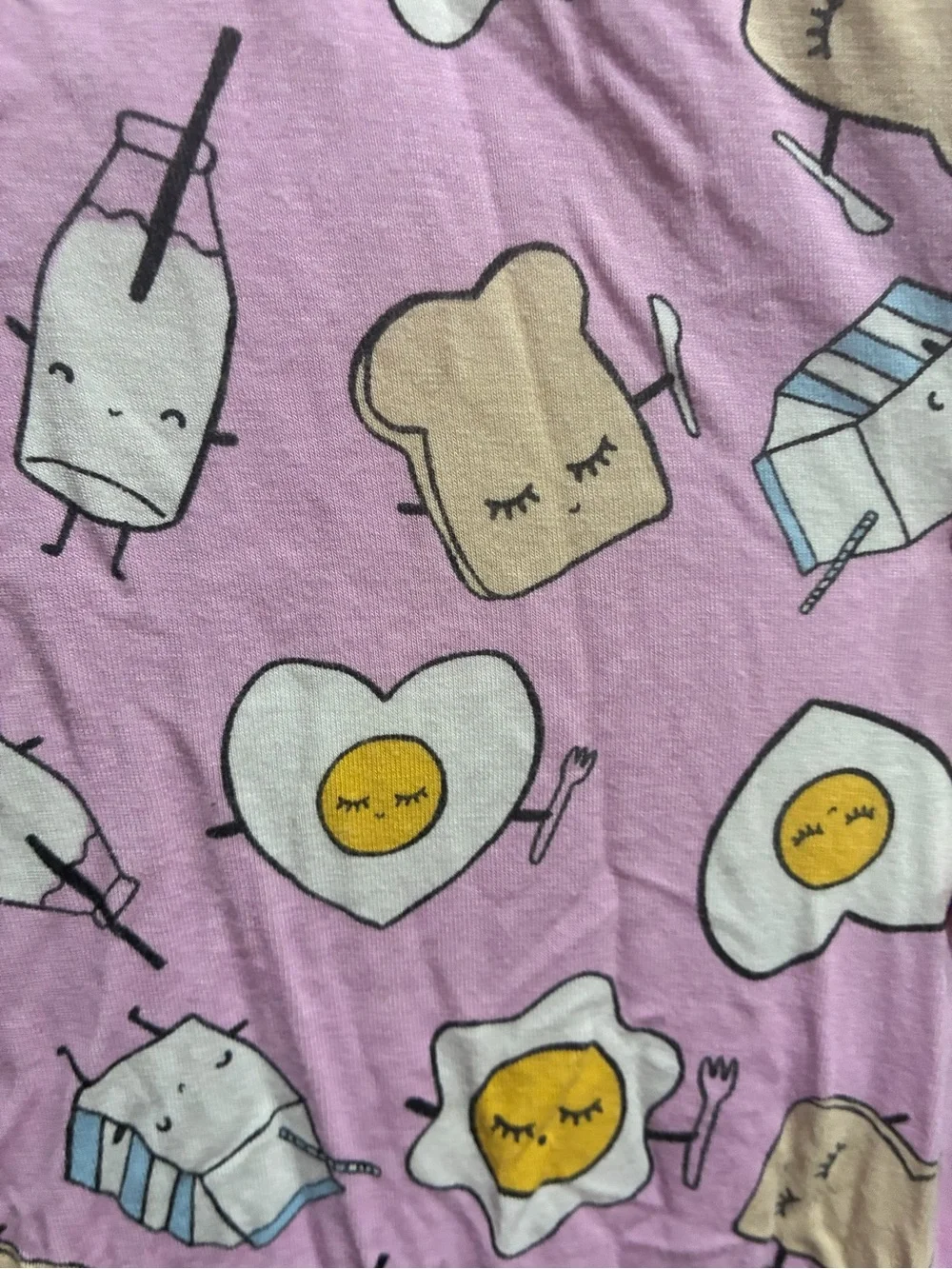 Little Sleepies Pink Breakfast Print Pajama Set for Kids